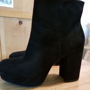 Black High Heel Ankle Boots Size 8